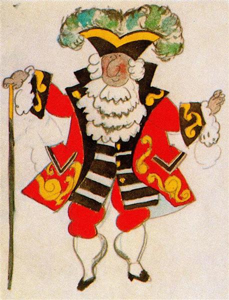 Costume Design For Ballet Tricorne Cubist Period 1917 - Click Image to Close